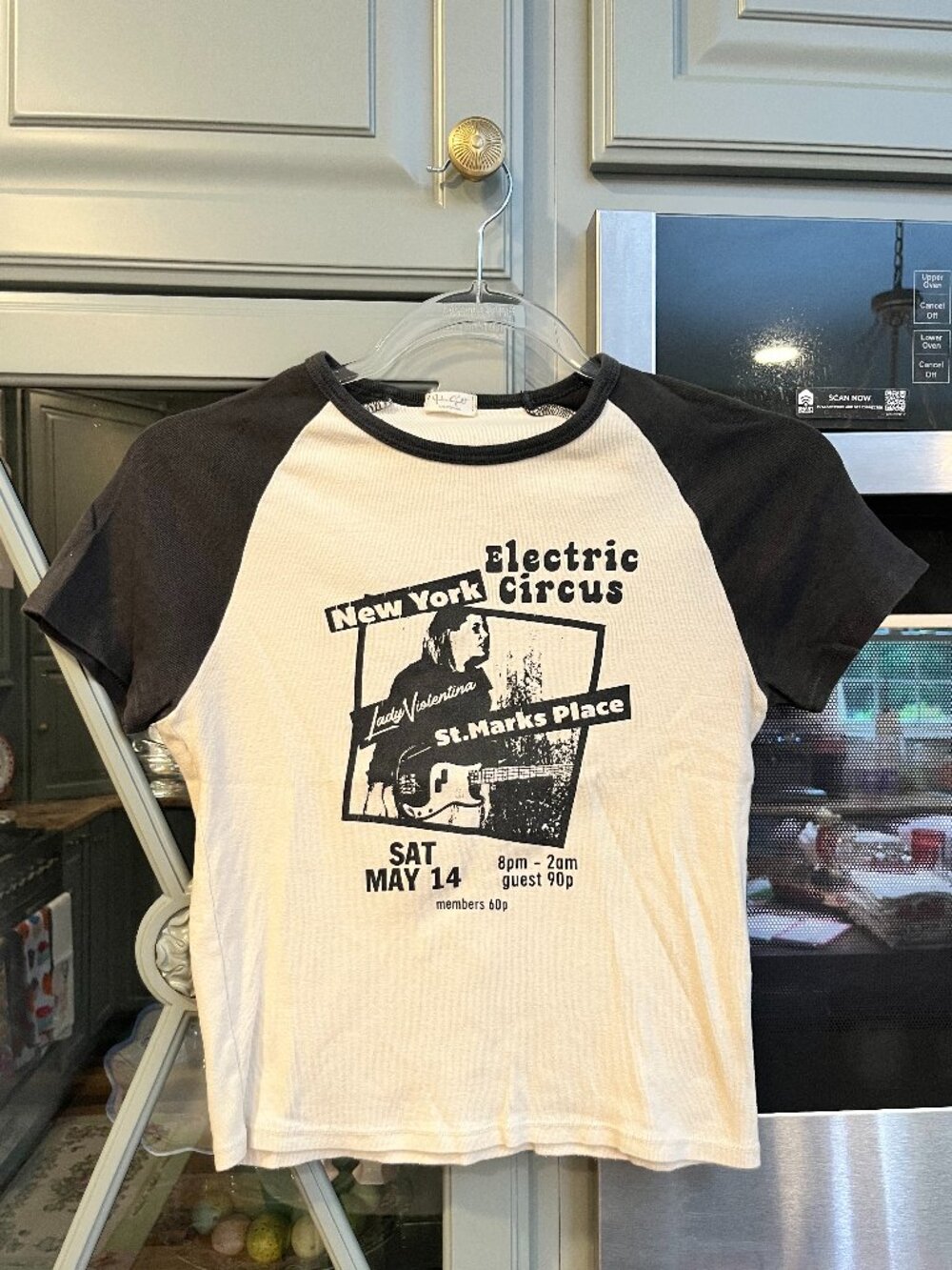 Brandy Melville Tee Electric Circus New York Rustic Colorblock Grunge Streetwear